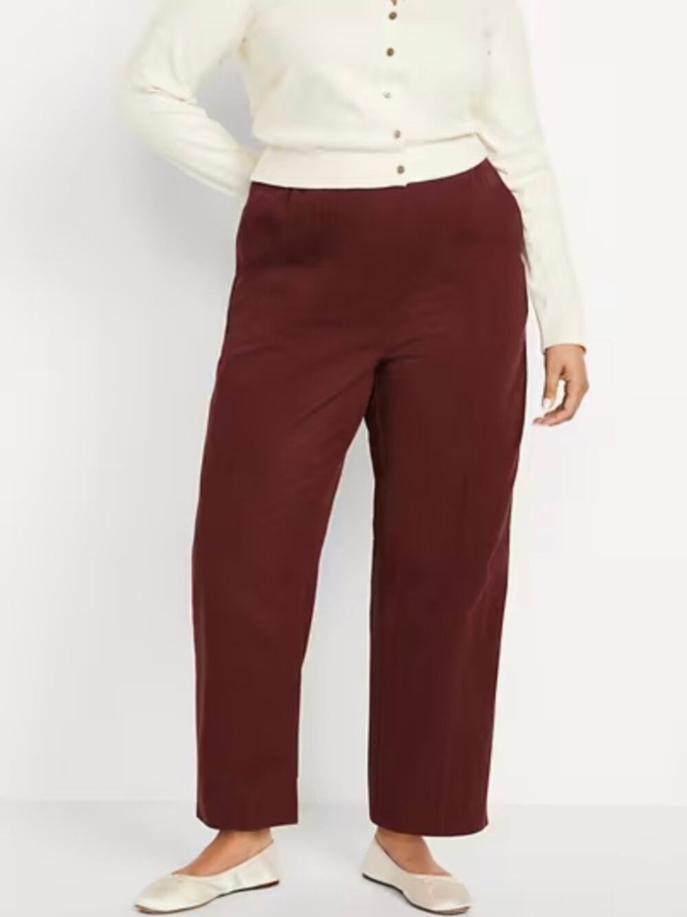 Old Navy Women's High Waisted Barrel Ankle Pull On Pant Mountain Wood XL